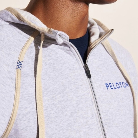 Rhone x Peloton Gray Full Zip Cotton Blend Hoodie Sweatshirt Size XL - Picture 10 of 12